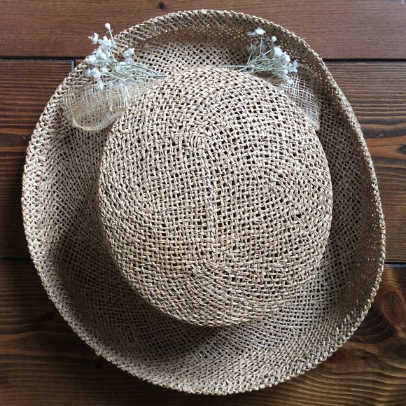 90s Vintage Cottagecore Sun Hat - Picture 6 of 9